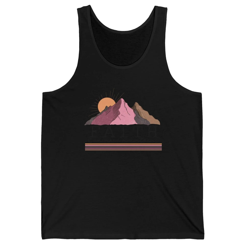Faith Can Move Mountains Retro Christian Bible Verse Jesus Unisex Jersey Tank