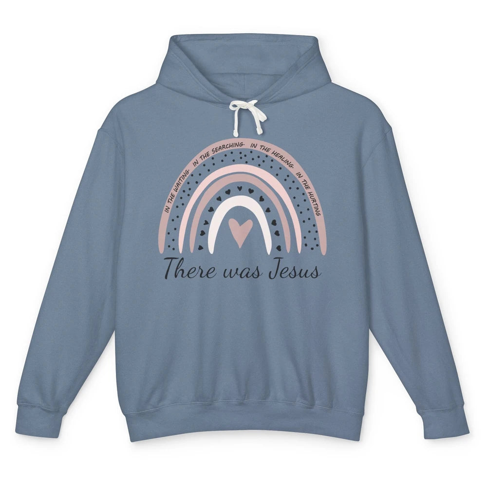 Retro Rainbow In Every Minute There Was Jesus Christian Gift Unisex Lightweight Hoodie