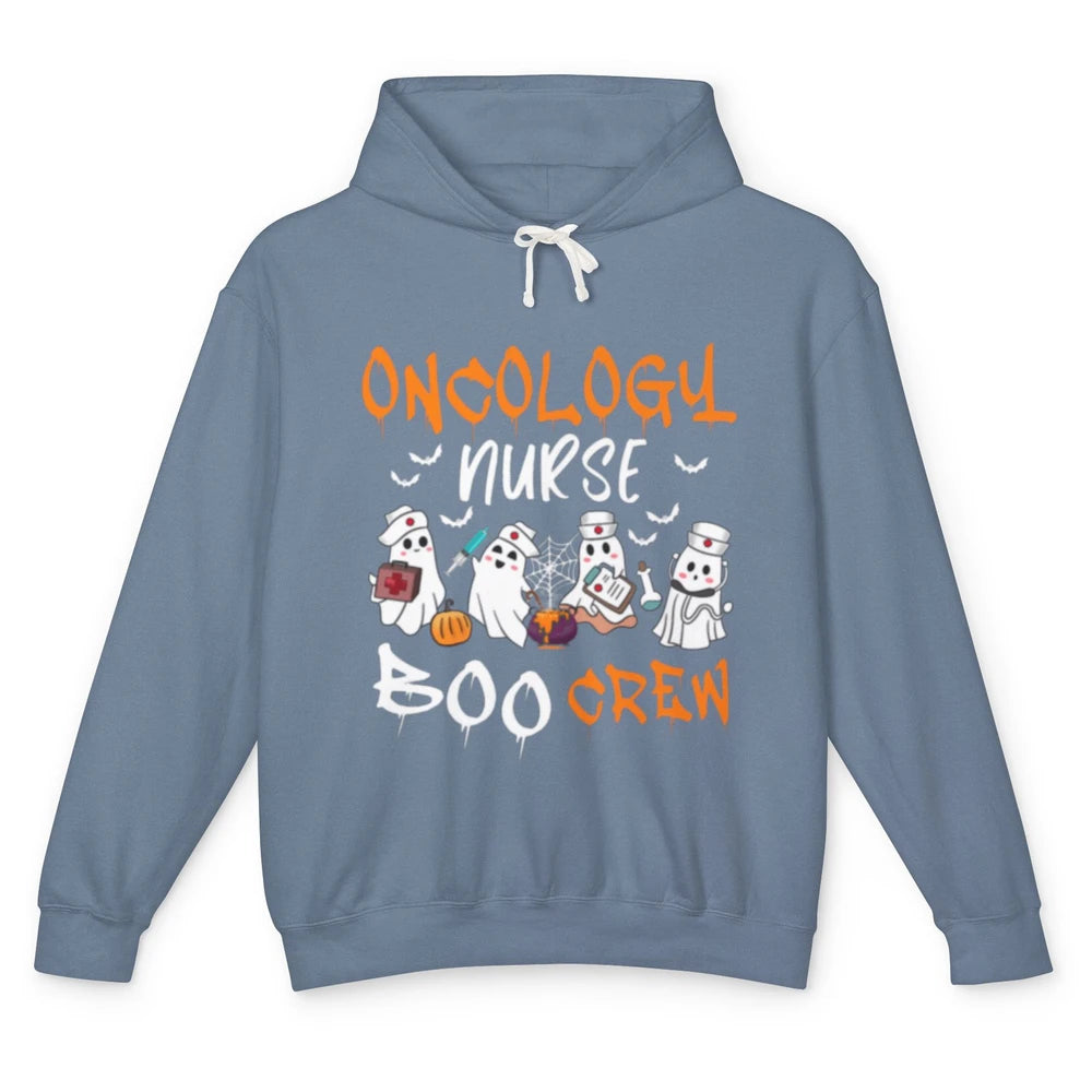 Funny Oncology Nurse Ghost Boo Crew Nursing Spooky Halloween Unisex Lightweight Hoodie
