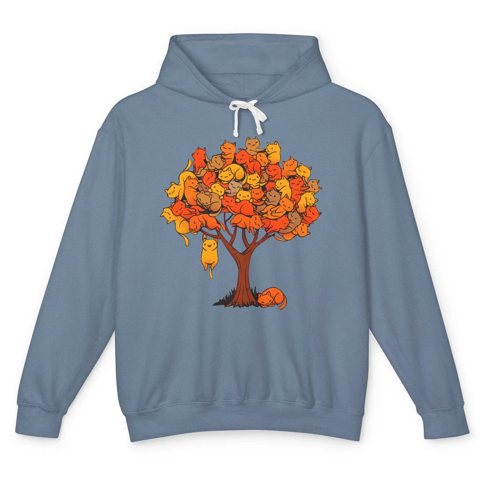Cat Tree Cute Cats On Tree Kitten Owner Cat Lovers Gift Unisex Lightweight Hoodie