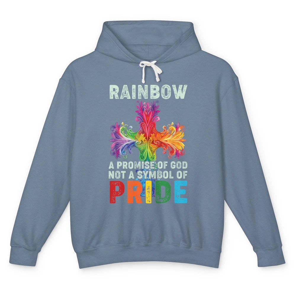 Cool Rainbow Cross Pride God Jesus Christian LGBT Gay Symbol Unisex Lightweight Hoodie