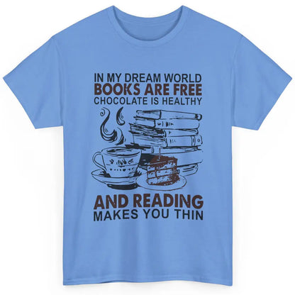 Retro Books Are Free Chocolate Healthy Reading Makes Me Thin Classic Unisex T-Shirt
