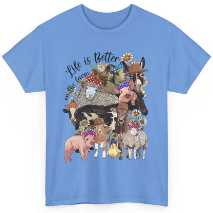 Western Animals Life Is Better On The Farm Pig Cow Donkey Classic Unisex T-Shirt
