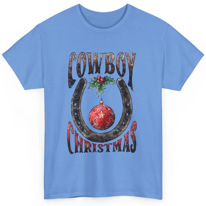 Christmas Cowboy Horseshoe Xmas Balls Western Christmas Classic Unisex T-Shirt