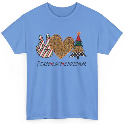 Peace Love Christmas Leopard Merry Christmas Vintage Retro Classic Unisex T-Shirt