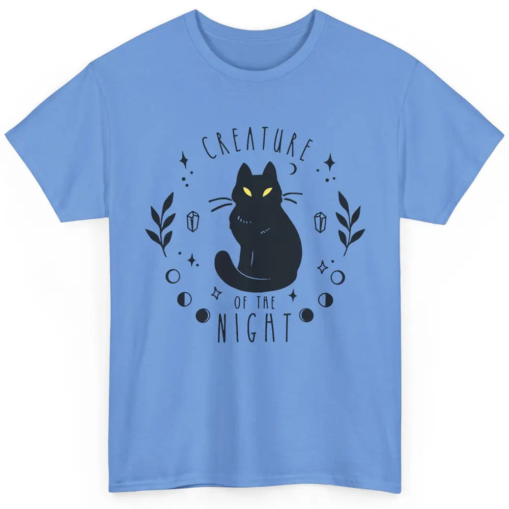 Black Cat Witch Creature Of The Night Halloween Cat Costume Classic Unisex T-Shirt