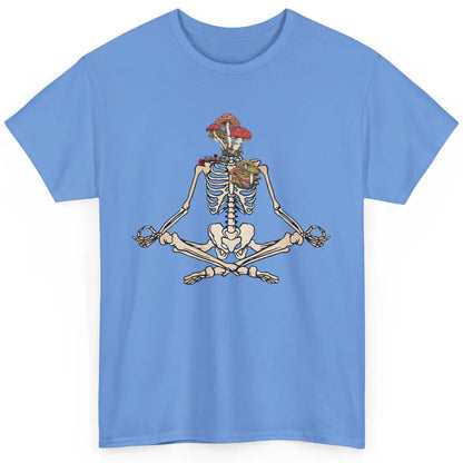 Vintage Skeleton Rib Mushroom Yoga Plants Lover Gardening Classic Unisex T-Shirt