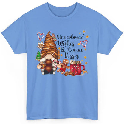 Retro Christmas Gnome Gingerbread Wishes and Cocoa Kisses Classic Unisex T-Shirt