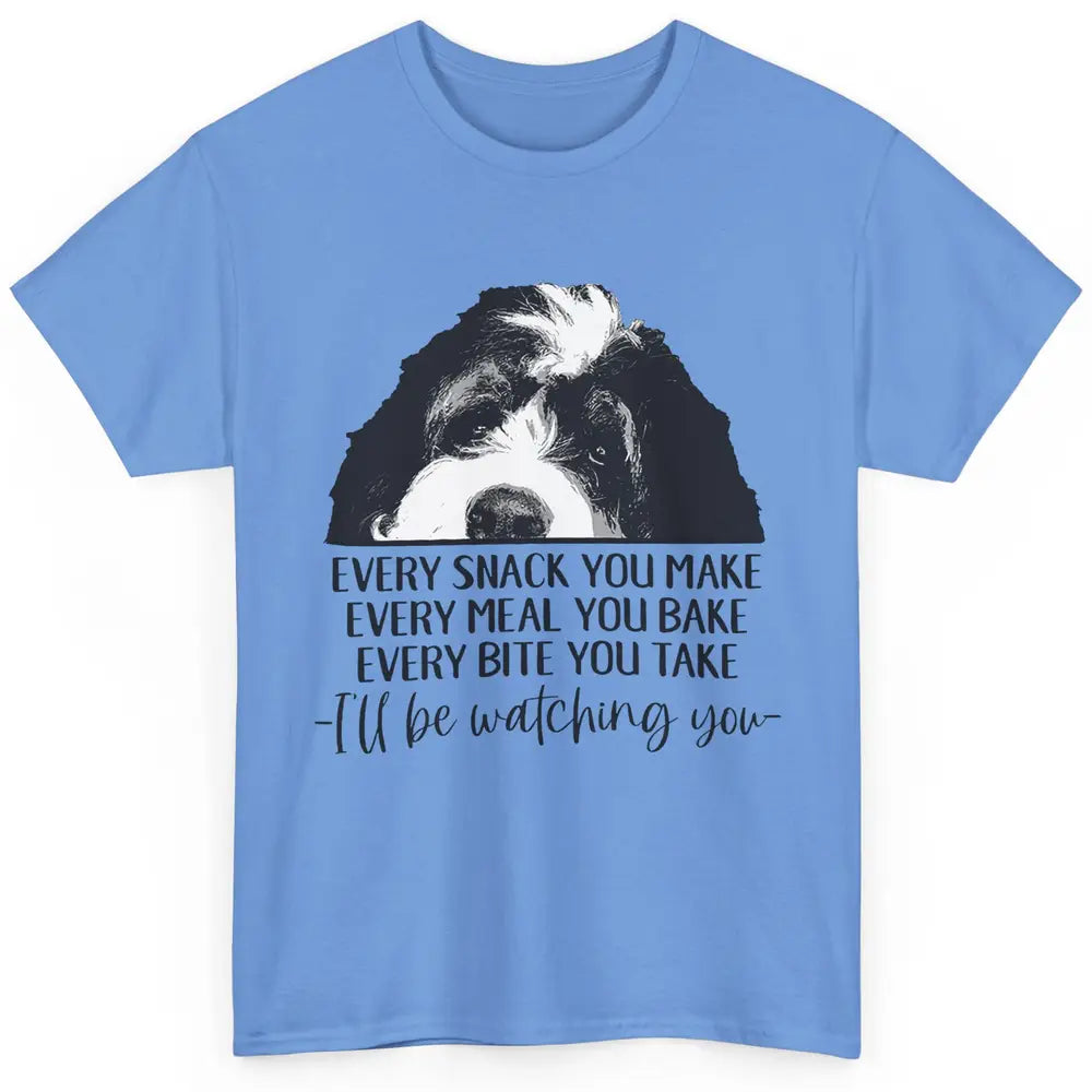 Bernedoodle I'll Be Watching You Bernedoodle Dog Lovers Gift Classic Unisex T-Shirt