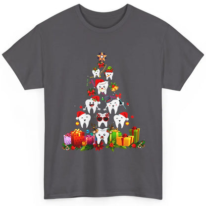 Funny Dentist Cute Teeth Christmas Tree Dental Christmas Classic Unisex T-Shirt