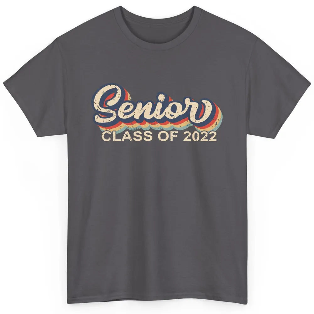 Vintage Retro Senior 2022 Graduation Class Of 2021 Men Women Classic Unisex T-Shirt