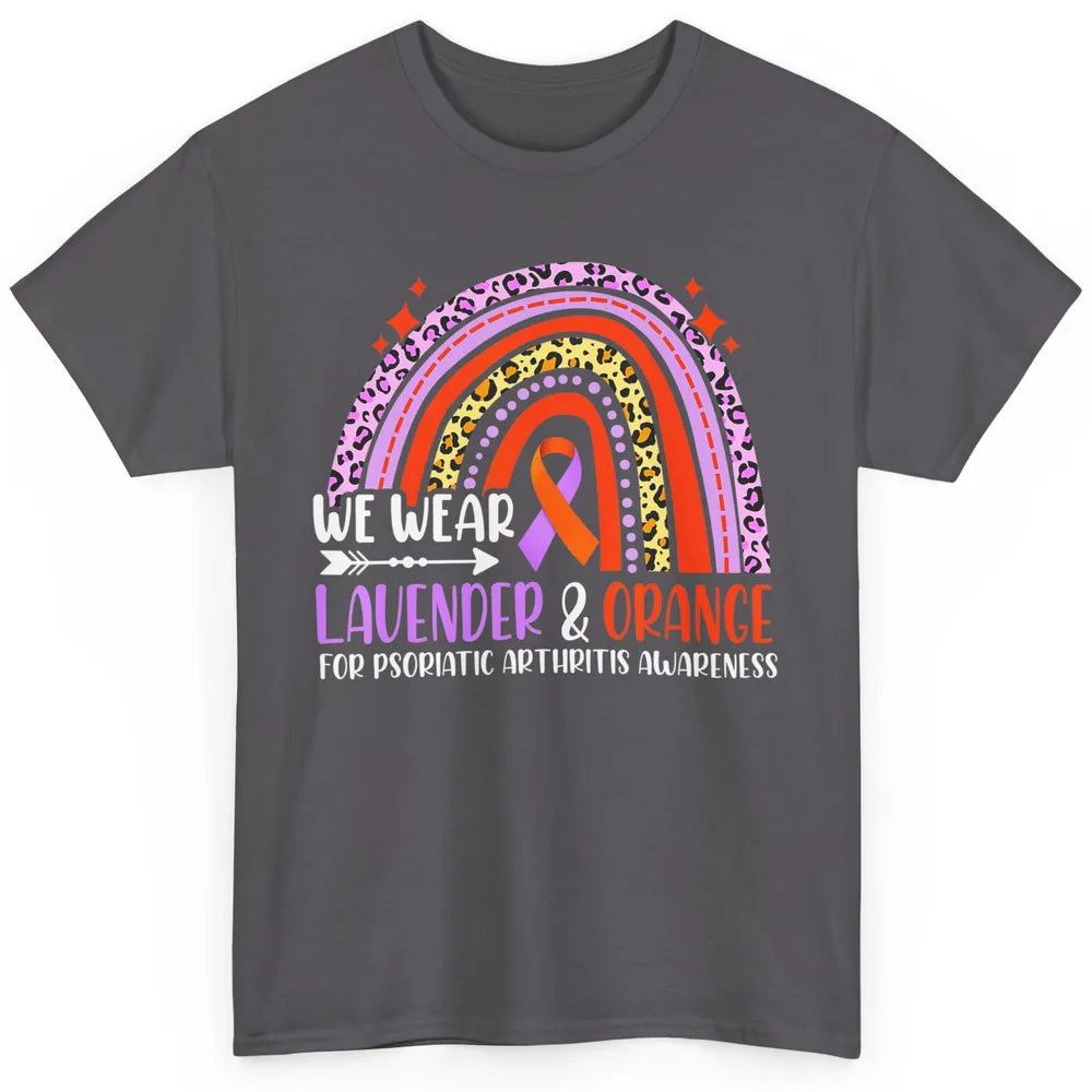 Wear Lavender Orange Rainbow Psoriatic Arthritis Month PsA Classic Unisex T-Shirt
