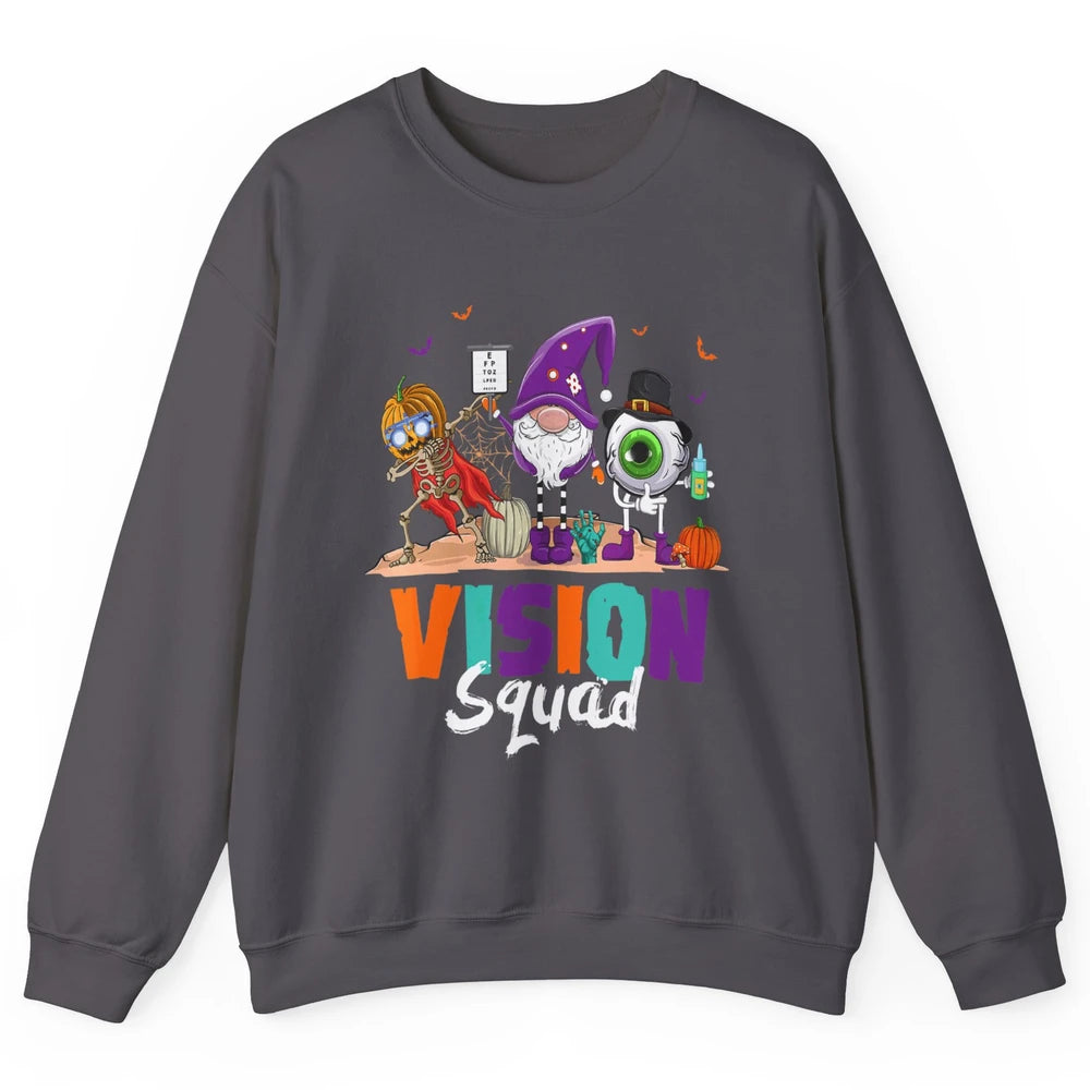 Vision Squad Optometry Optometrist Witch Halloween Spooky Unisex Crewneck Sweatshirt