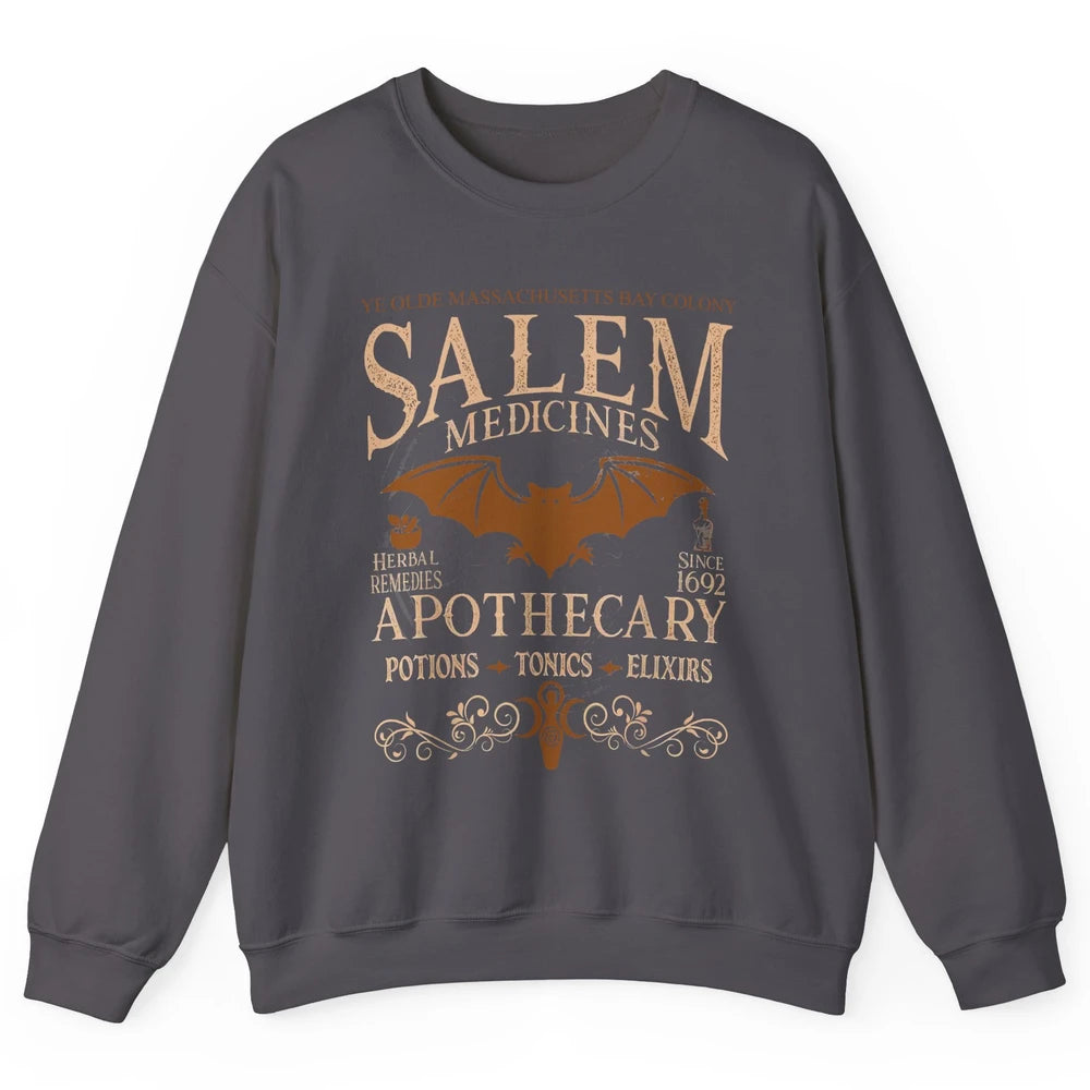 Retro Salem Apothecary Halloween Night Salem Witches 1692 Unisex Crewneck Sweatshirt