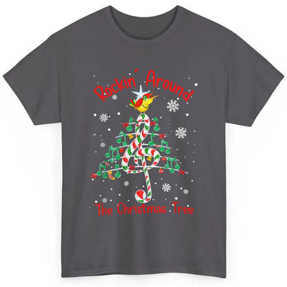 Rockin' Around The Christmas Tree Xmas Music Note Snow Retro Classic Unisex T-Shirt