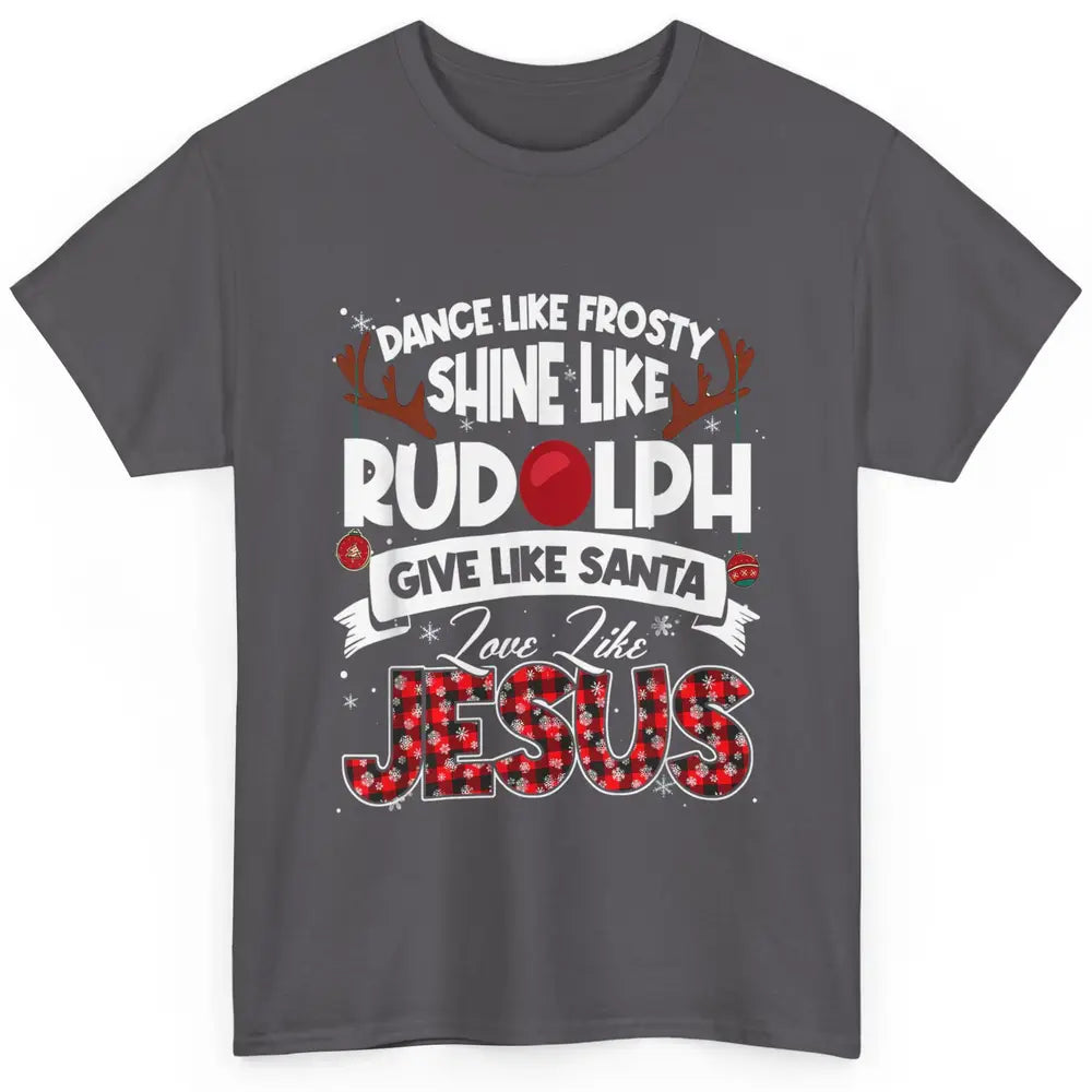 Merry Christmas Santa Frosty Rudolph Jesus Xmas God Reindeer Classic Unisex T-Shirt