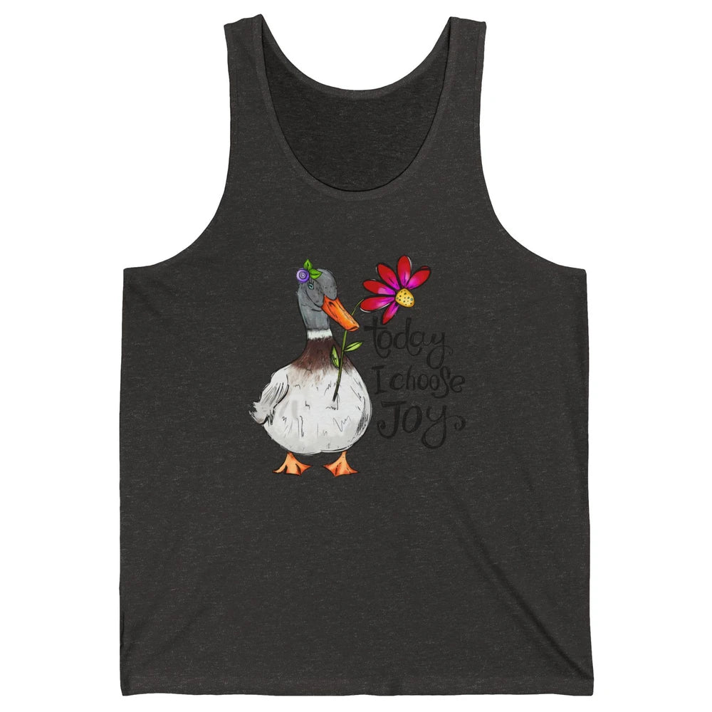 Christian Duck Today I Choose Joy Bible Verse Hand Drawn Unisex Jersey Tank