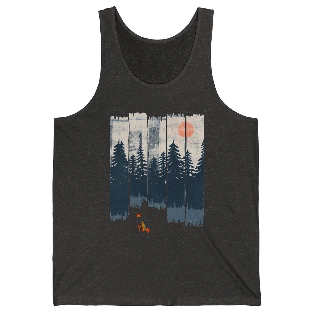 A Fox In The Wild Nature Sunset Wildlife In The Wilderness Unisex Jersey Tank