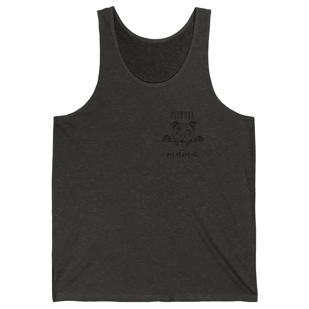 Cute Pitbull Mama Pocket Funny Hiding Dog Pet Mom Lover Unisex Jersey Tank