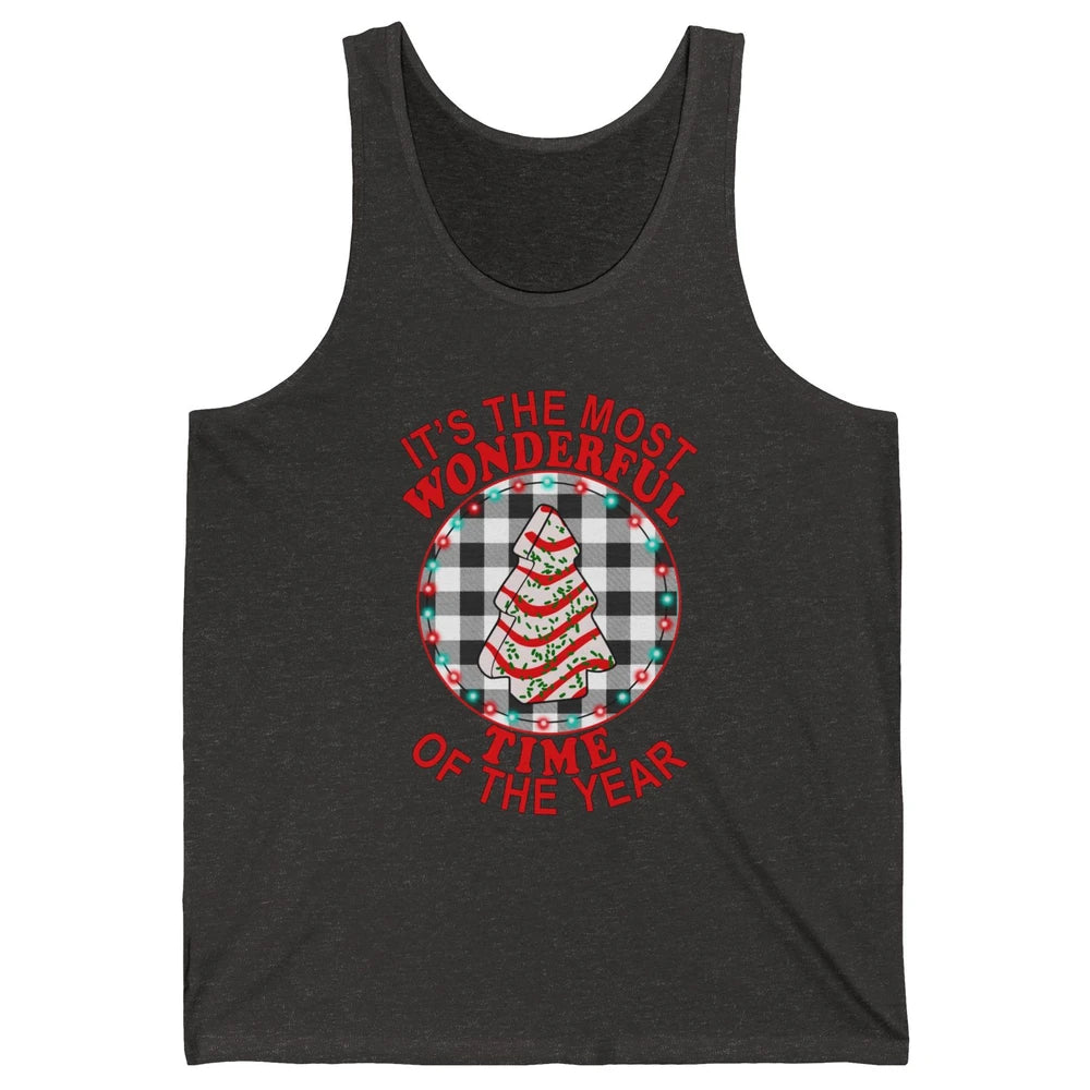 Funny Christmas Tree Cakes Most Wonderful Time Bakers Baking Unisex Jersey Tank