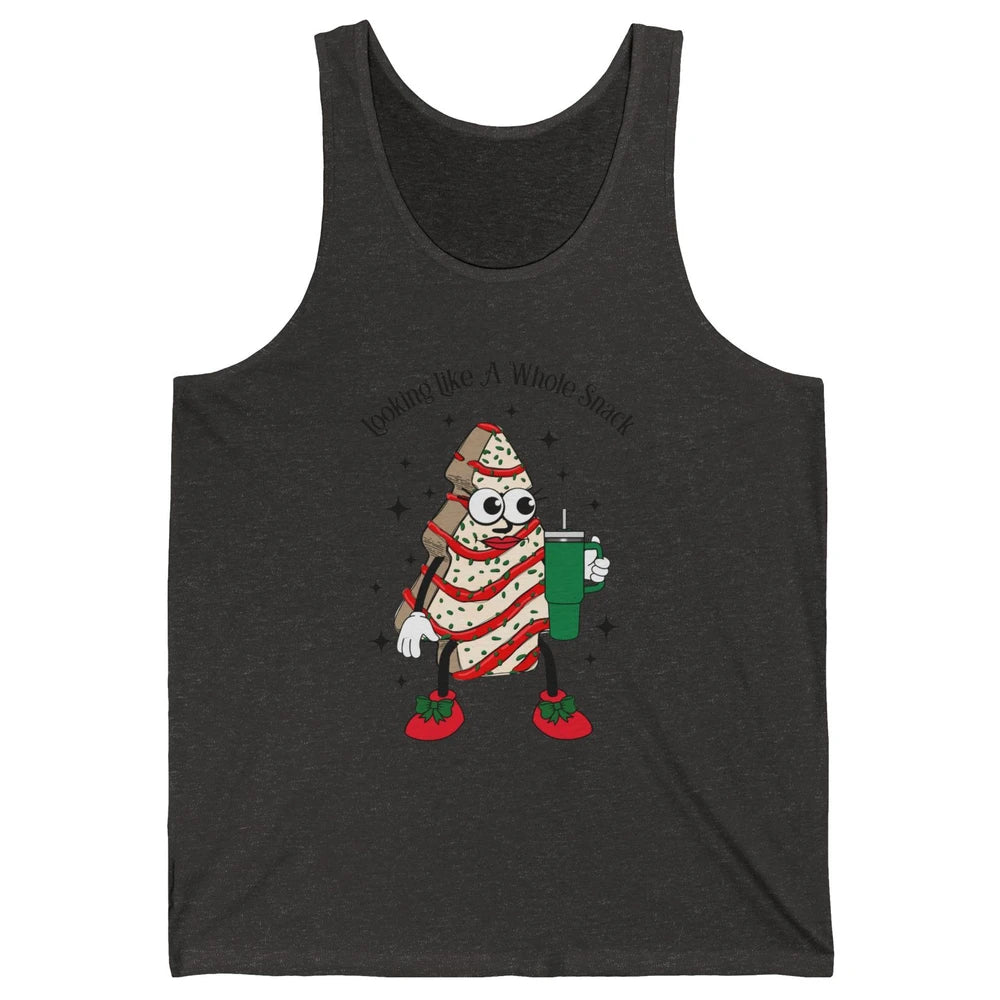 Funny Christmas Tree Cake Out Here Look Like A Snack Unisex Jersey Tank