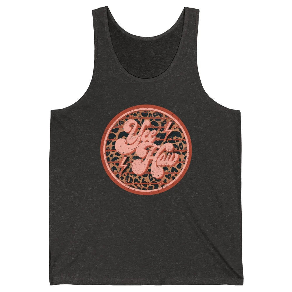 Retro Cowboy Yeehaw Leopard Western Country Cowgirls Horse Unisex Jersey Tank