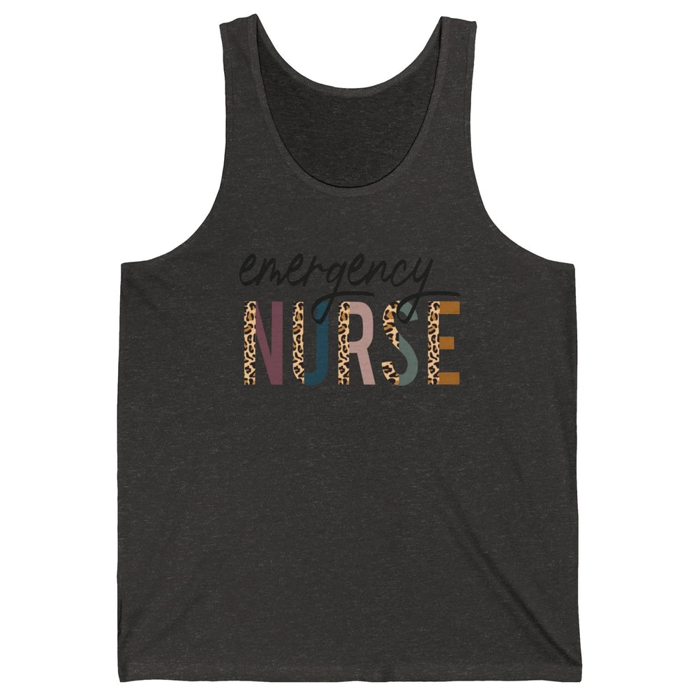 Emergency Nurse Leopard Nurse Gift Unisex Jersey Tank