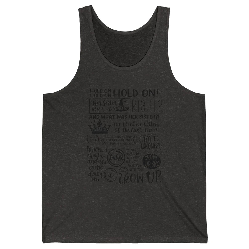 Funny Her Sister Was A Witch Boo Halloween Spooky Minimalist Unisex Jersey Tank