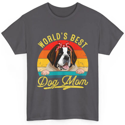 World Best Saint Bernard Dog Mom Funny Sunflower Mothers Day Classic Unisex T-Shirt