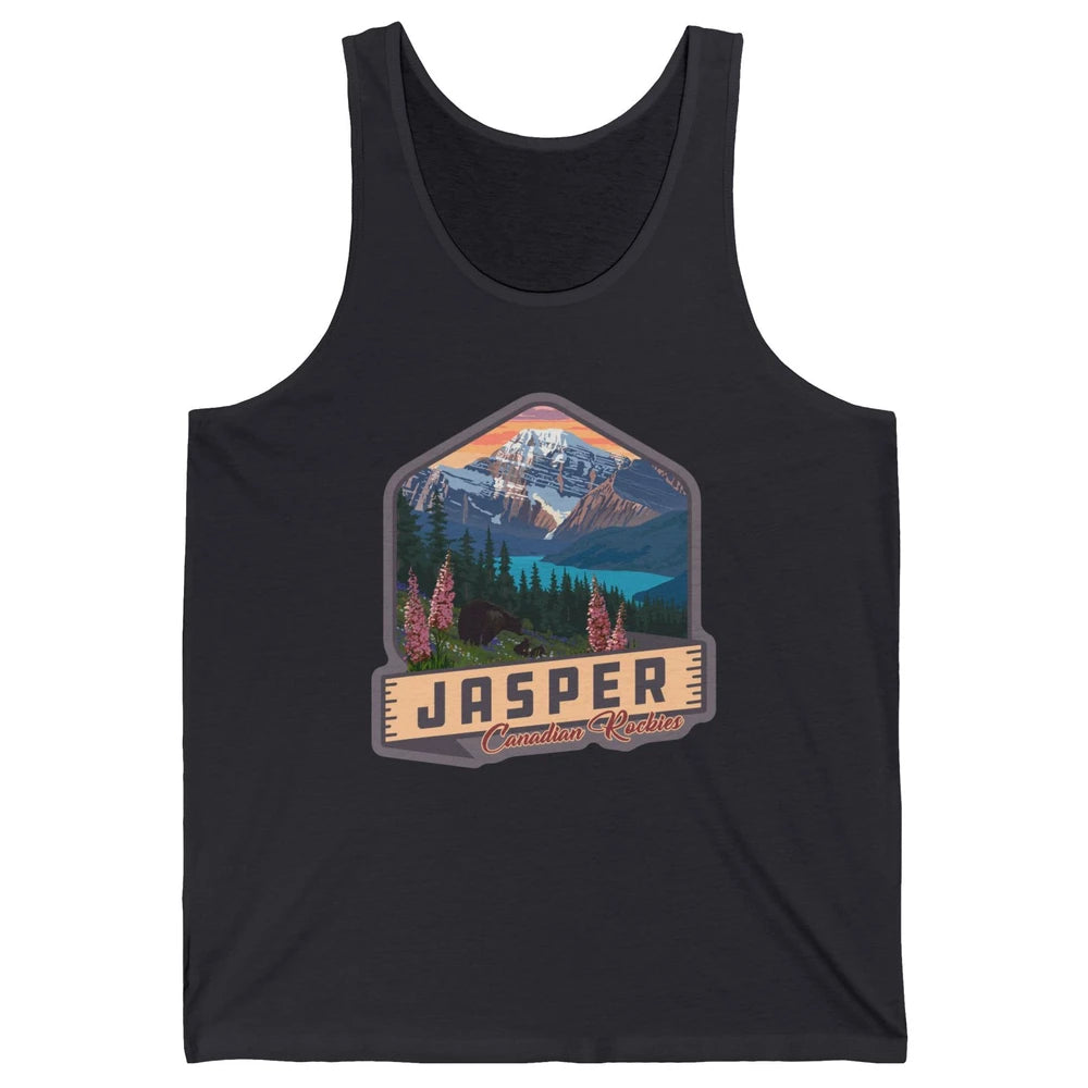 Jasper National Park Canadian Rockies US Parks Camping Unisex Jersey Tank