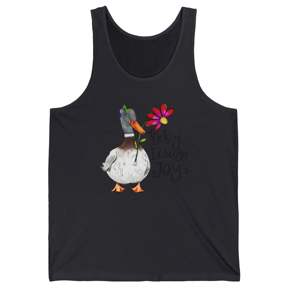 Christian Duck Today I Choose Joy Bible Verse Hand Drawn Unisex Jersey Tank
