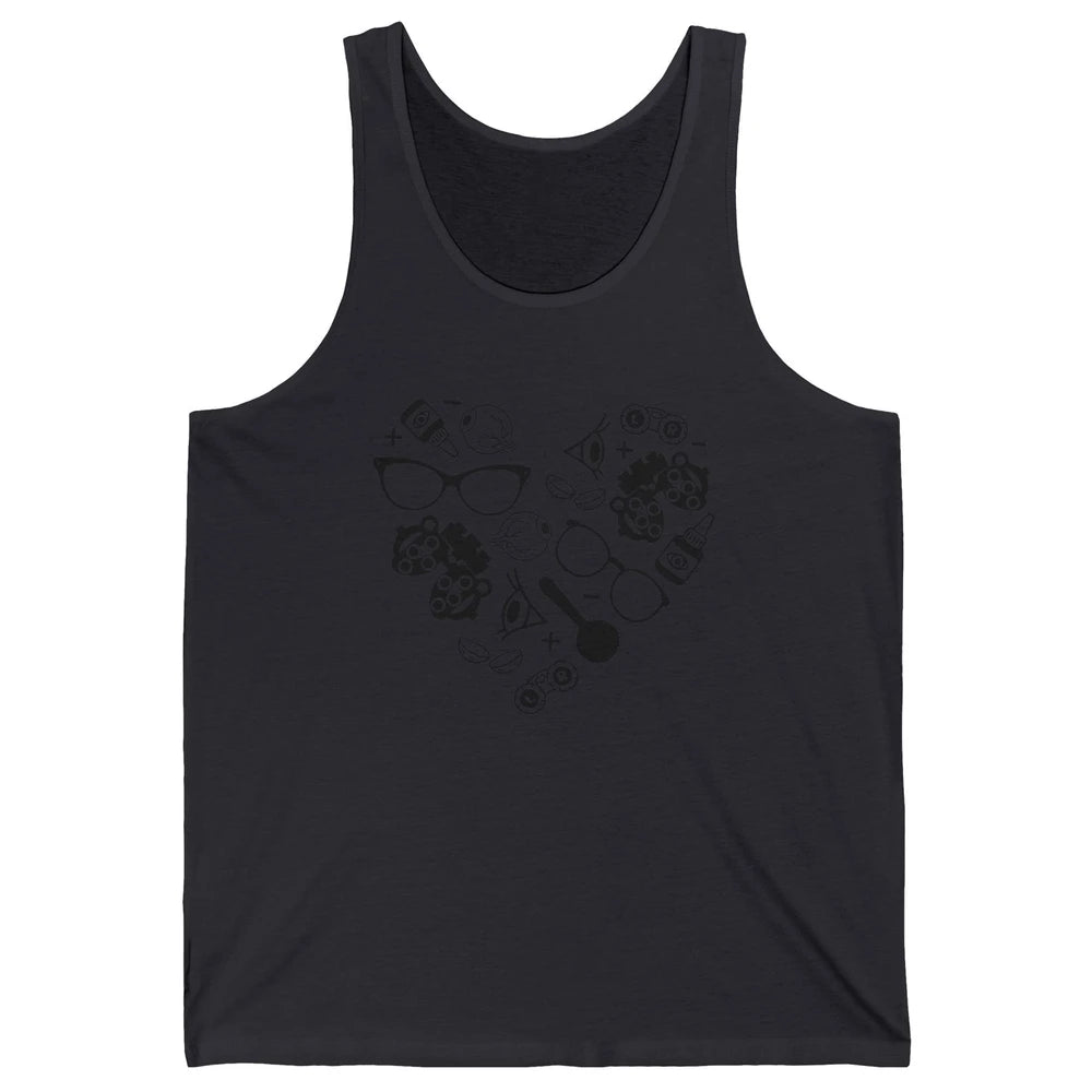 Optometry Ophthalmic Technician Symbols Heart Optician Life Unisex Jersey Tank