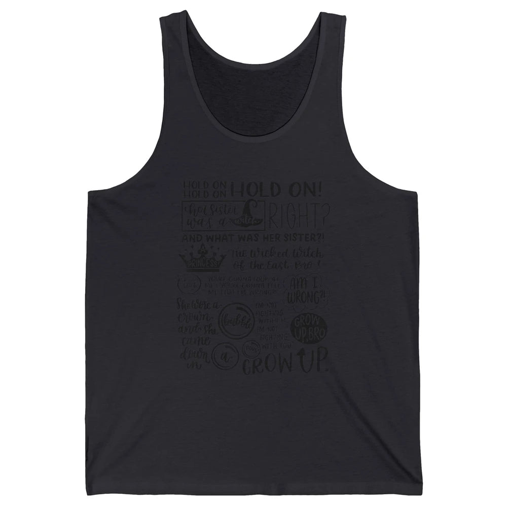 Funny Her Sister Was A Witch Boo Halloween Spooky Minimalist Unisex Jersey Tank