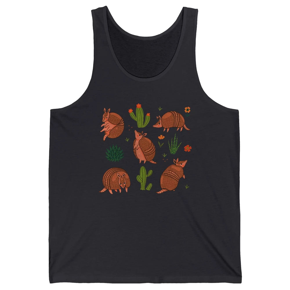 Retro Desert Armadillo Just An Armadillo Girl Western Animal Unisex Jersey Tank