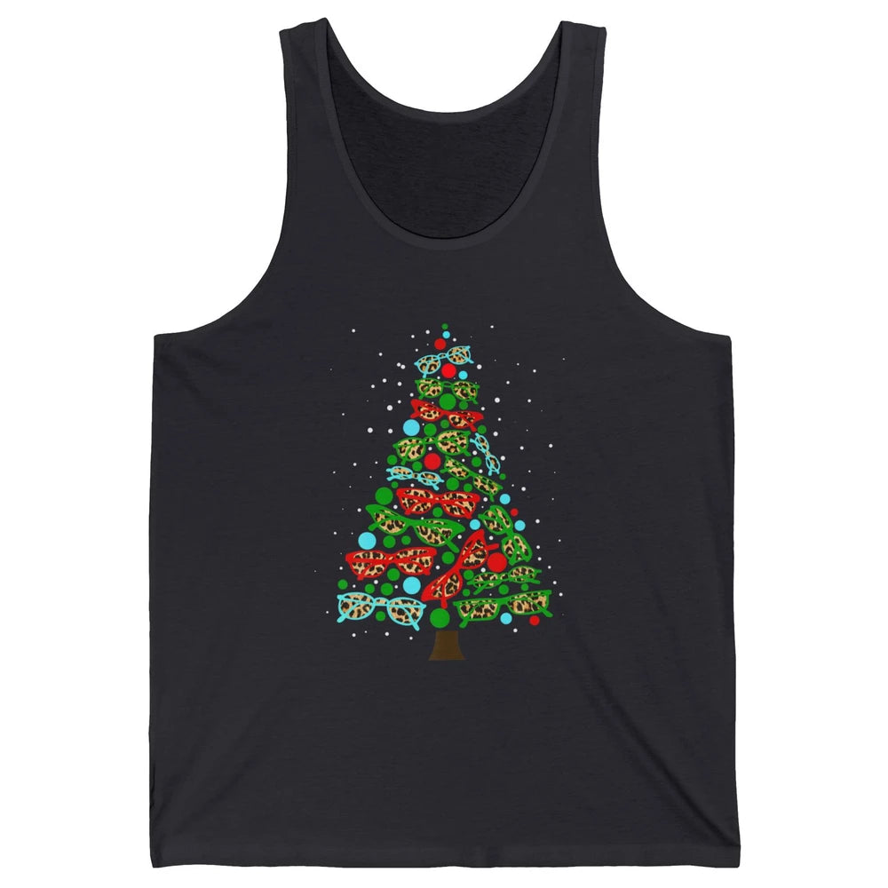 Optician Christmas Funny Xmas Tree Eyeglasses Optometrist Unisex Jersey Tank