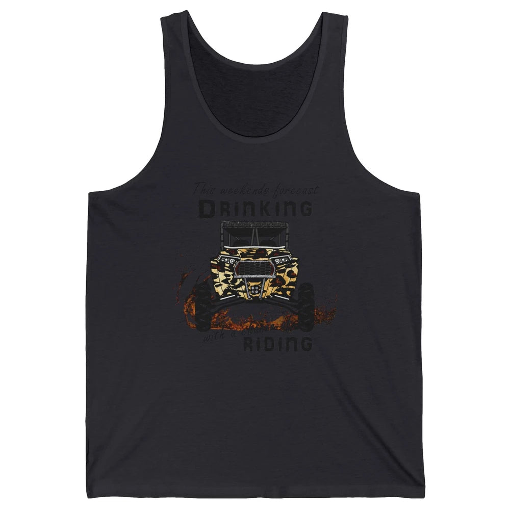 Leopard UTV Weekend Forecast Drinking Mud Riding SXS Life Unisex Jersey Tank
