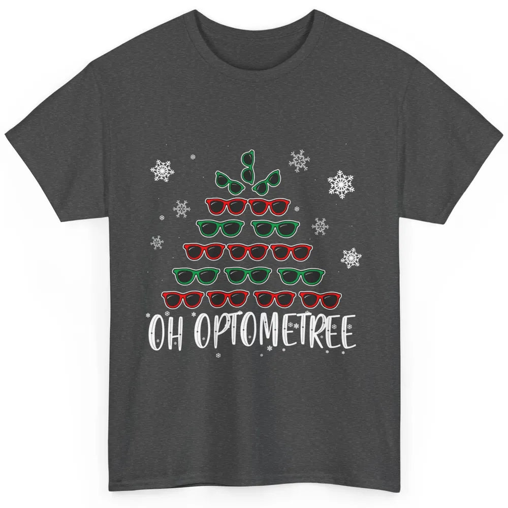 Optician Christmas Funny Xmas Tree Eyeglasses Optometrist Classic Unisex T-Shirt