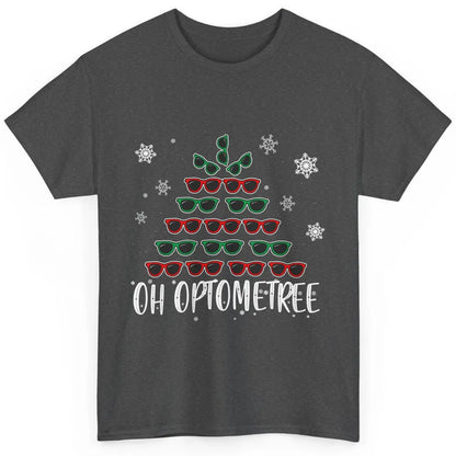 Optician Christmas Funny Xmas Tree Eyeglasses Optometrist Classic Unisex T-Shirt