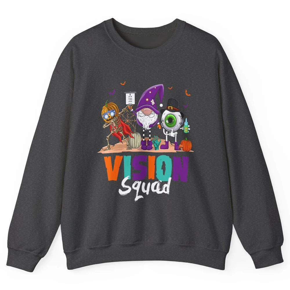 Vision Squad Optometry Optometrist Witch Halloween Spooky Unisex Crewneck Sweatshirt