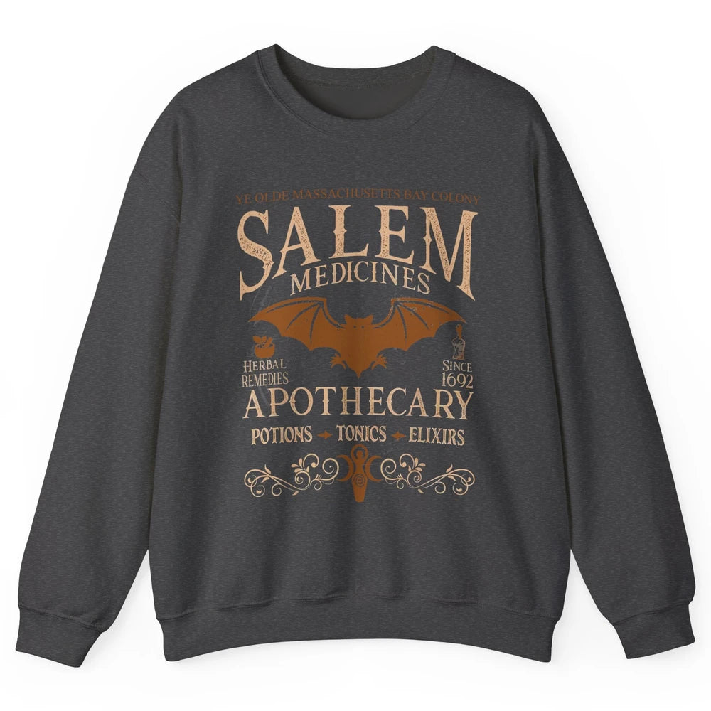 Retro Salem Apothecary Halloween Night Salem Witches 1692 Unisex Crewneck Sweatshirt