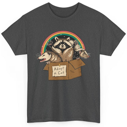 Adopt Forbidden Cats In Box Raccoon Skunks Possum Cat Lovers Classic Unisex T-Shirt