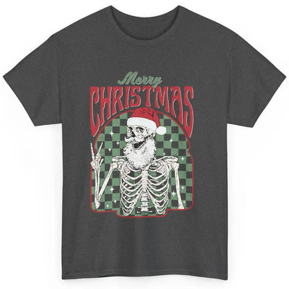 Merry Christmas Skeleton Santa Claus Vintage Xmas Skull Vibe Classic Unisex T-Shirt