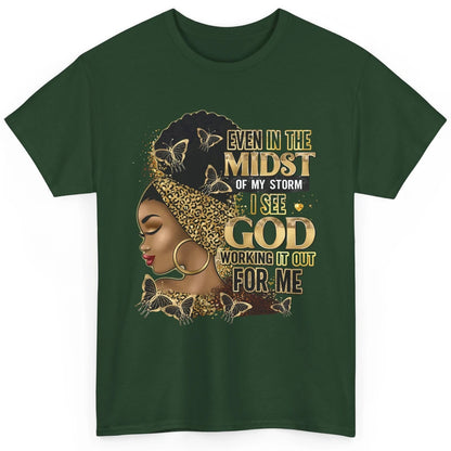 Black Girl In The Midst Of Storm Afro Woman Christian Belief Classic Unisex T-Shirt