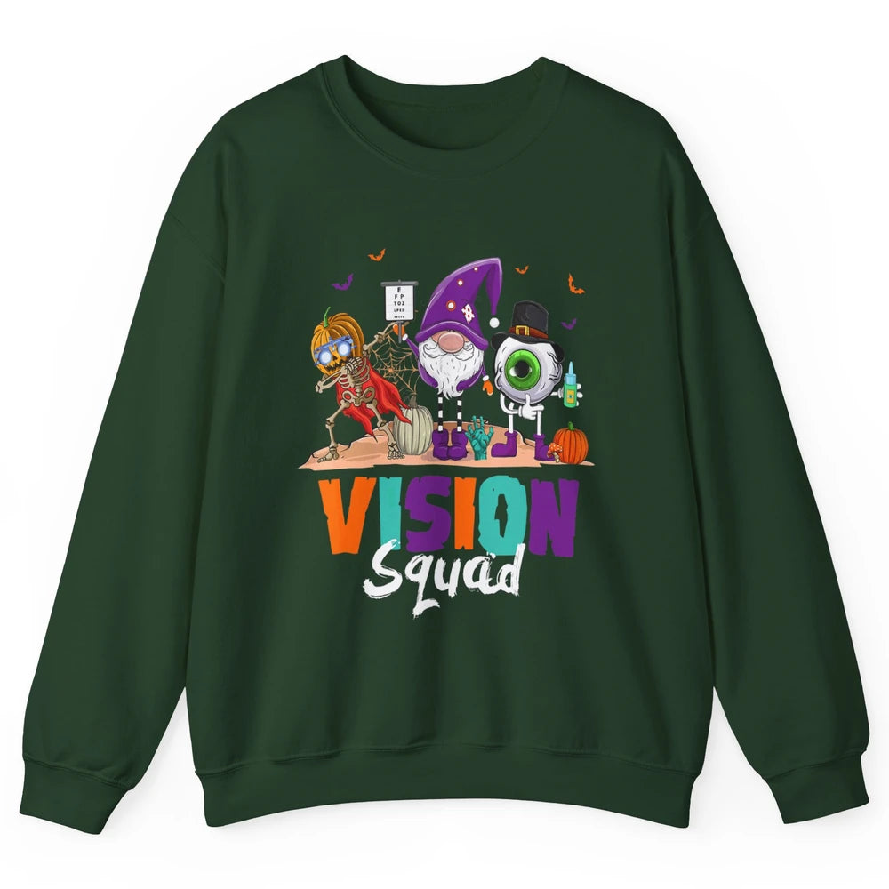 Vision Squad Optometry Optometrist Witch Halloween Spooky Unisex Crewneck Sweatshirt