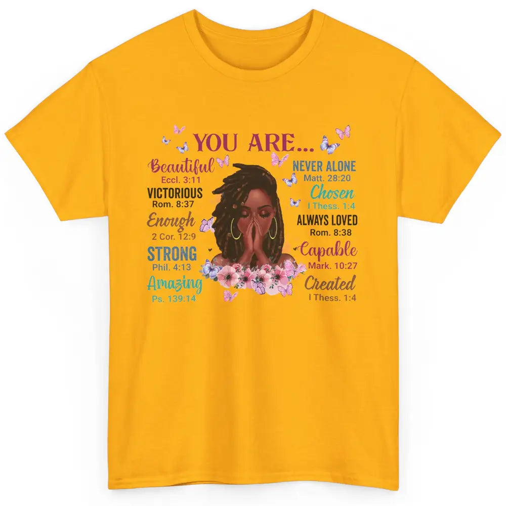 Black Girl God Says I Am Afro Woman Christian Religious Gift Classic Unisex T-Shirt