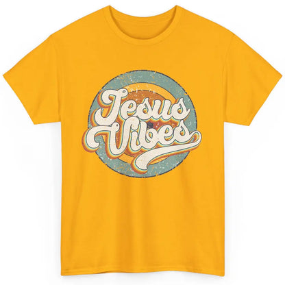 Retro Rainbow Jesus Vibes Bible Verse Christian Religious Classic Unisex T-Shirt