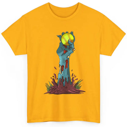 Zombie Hand Softball Funny Halloween Softball Scary Costume Classic Unisex T-Shirt
