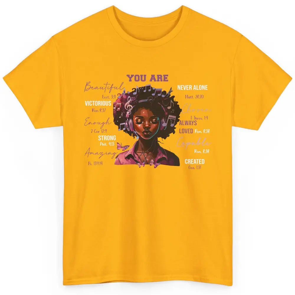 Black Girl Christian God Says I Am Bible Verse Religious Classic Unisex T-Shirt