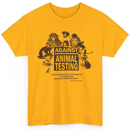 Against Animal Testing Farm Pet Liberation Right Vegan Retro Classic Unisex T-Shirt