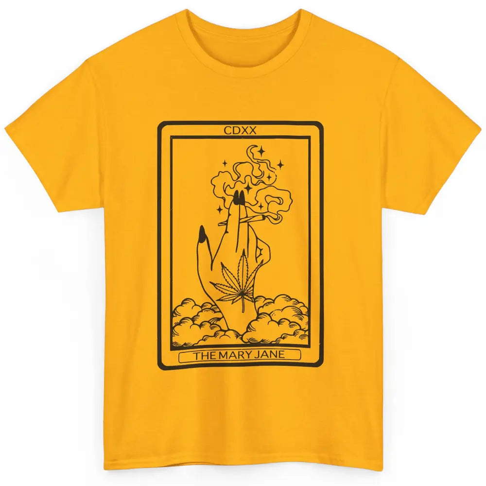 Vintage Weed Mary Jane Tarot Card Weed Smoker Smoking Lady Classic Unisex T-Shirt